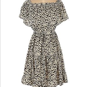 Black Animal Print Dress by ODDY